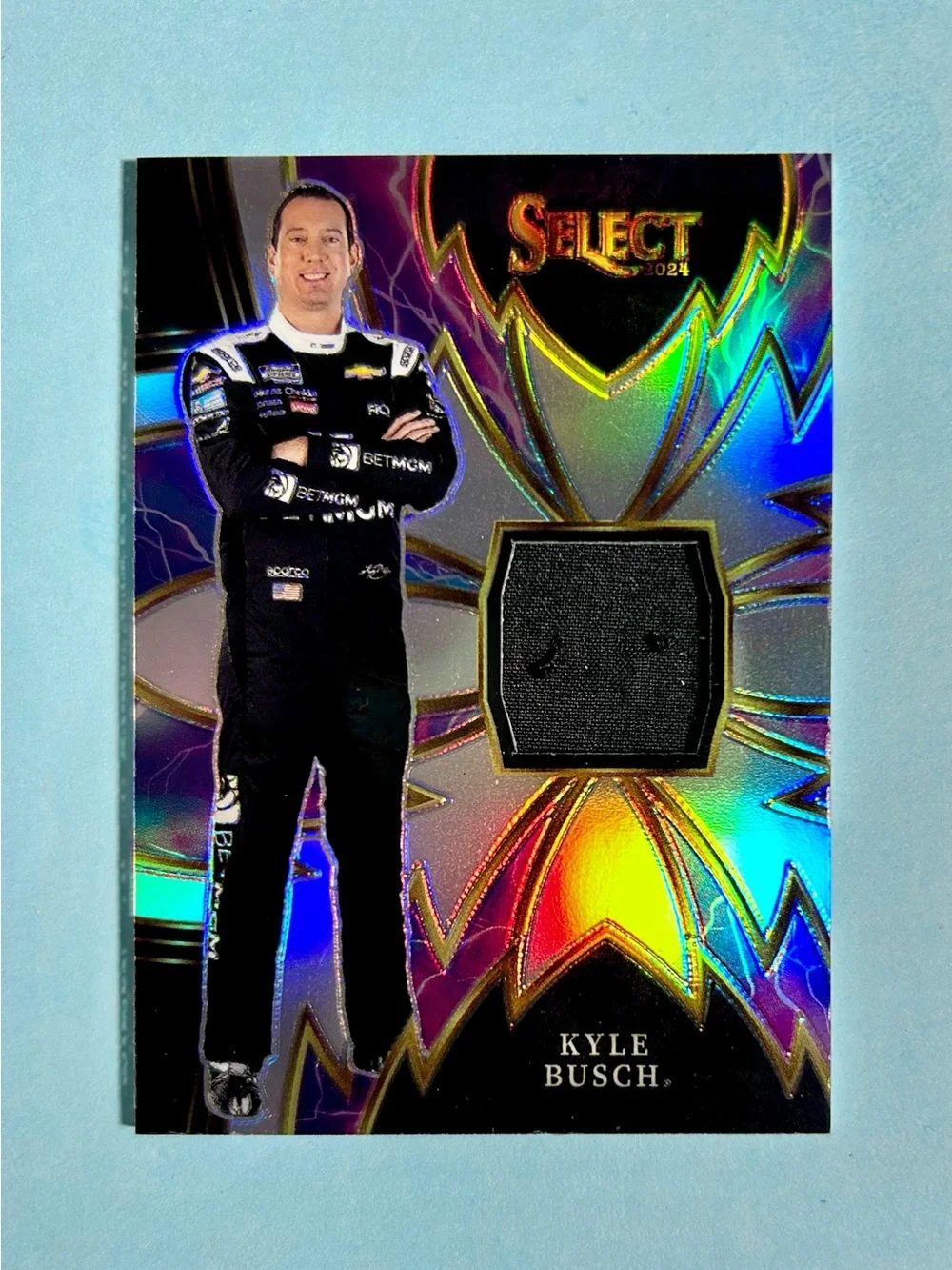 2024 Panini Kyle Busch NASCAR Sparks Material. Card #S-KYB